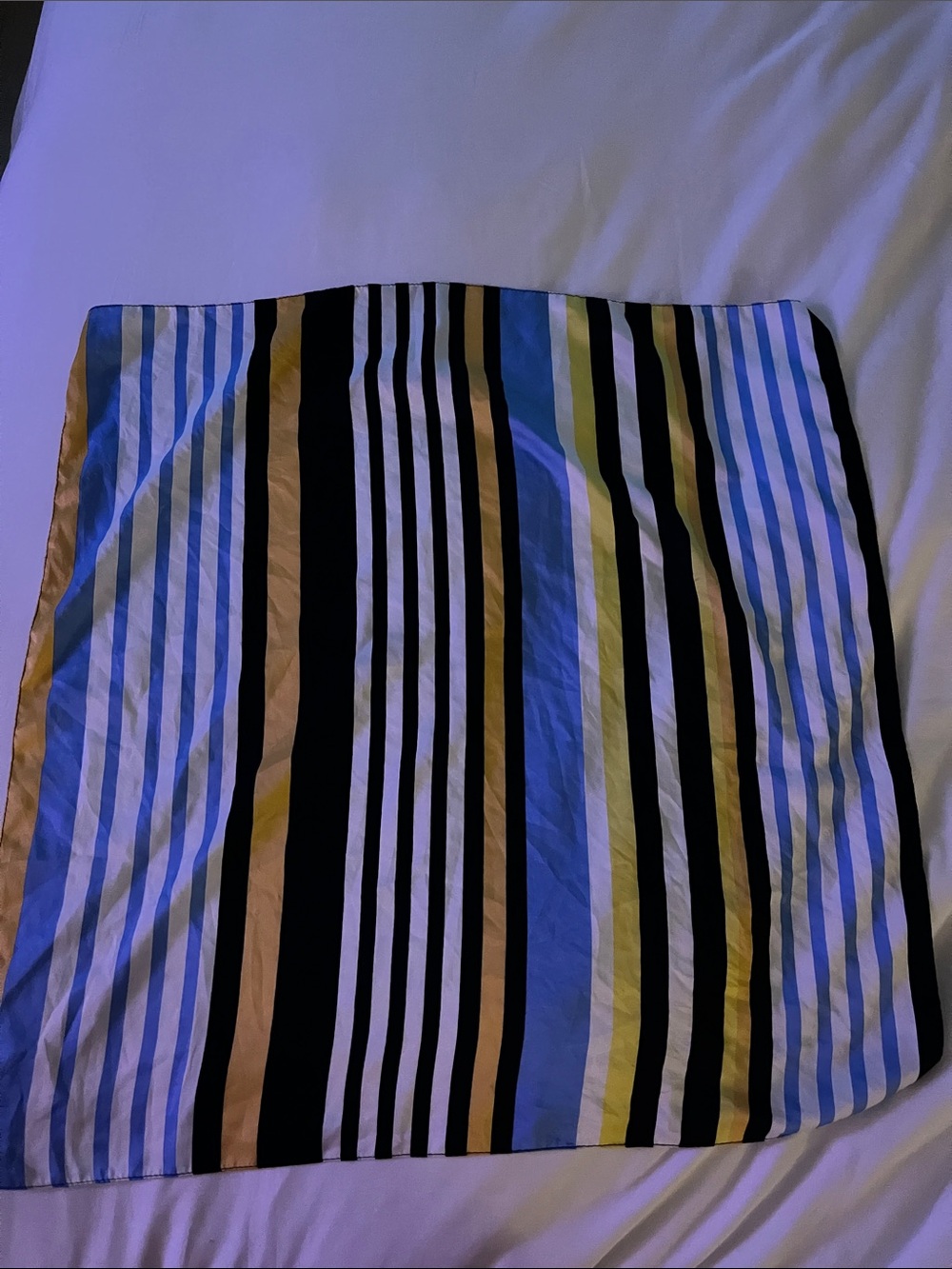 Striped Multicolor Women's Skirt - Blue, Black & Yellow